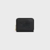 COMPACT ZIPPED WALLET CUIR TRIOMPHE IN SMOOTH CALFSKIN