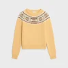 crew neck sweater in triomphe fair isle wool