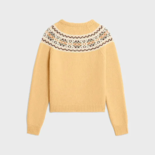 crew neck sweater in triomphe fair isle wool