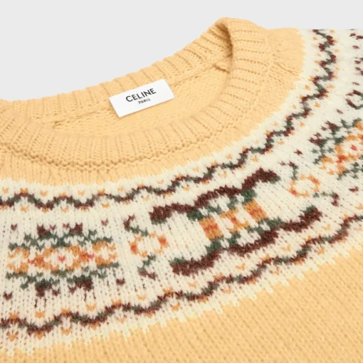 crew neck sweater in triomphe fair isle wool