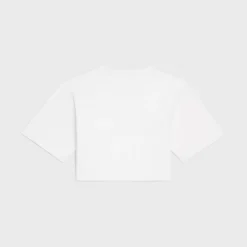 CROPPED CELINE T-SHIRT IN COTTON JERSEY