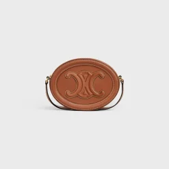 CROSSBODY OVAL PURSE cuir triomphe in Smooth calfskin