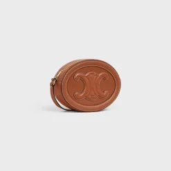 CROSSBODY OVAL PURSE cuir triomphe in Smooth calfskin