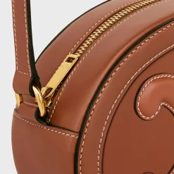 CROSSBODY OVAL PURSE cuir triomphe in Smooth calfskin