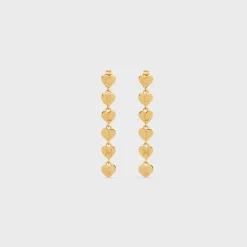 Cœur Celine Earrings in Brass with Gold Finish