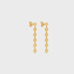Cœur Celine Earrings in Brass with Gold Finish