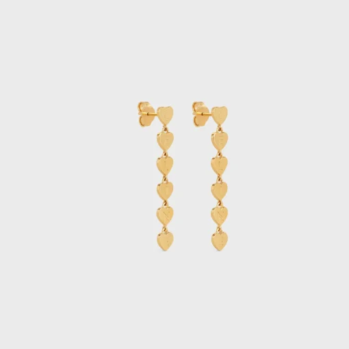 Cœur Celine Earrings in Brass with Gold Finish