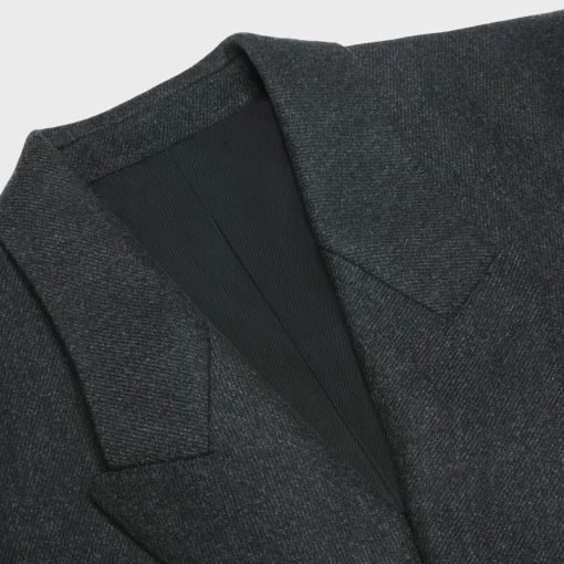 DIAGONAL WOOL OVERCOAT
