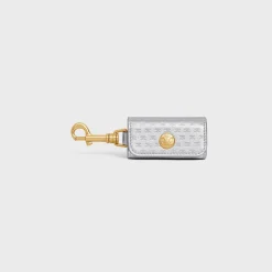 Dog bags holder in laminated calfskin with Triomphe embossed