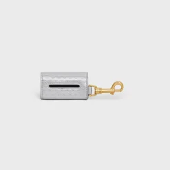 Dog bags holder in laminated calfskin with Triomphe embossed