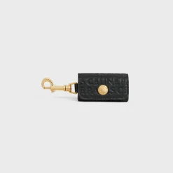 Dog bags holder in smooth calfskin with CELINE embossed