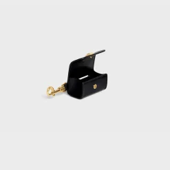 Dog Bags Holder in Smooth Calfskin with pyramid studs