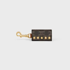 Dog Bags Holder in Triomphe Canvas and Calfskin with Studs