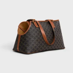 DOG CABAS IN TRIOMPHE CANVAS AND CALFSKIN