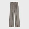 Double-pleated Tixie pants in checked flannel