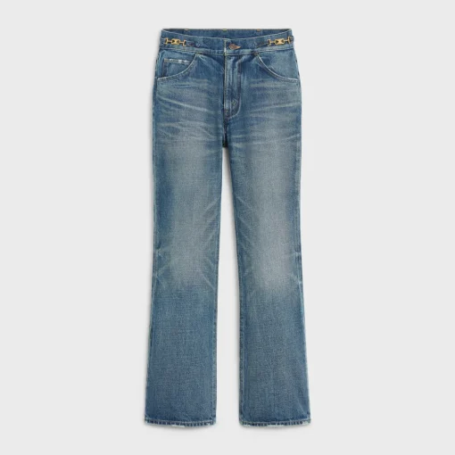 DYLAN FLARED JEANS WITH SIGNATURE IN UNION WASH DENIM