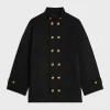 egg coat in double face wool