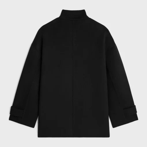 egg coat in double face wool