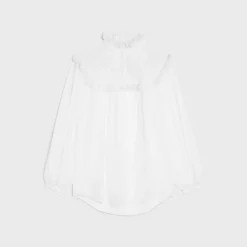 embroidered romy shirt in cotton muslin