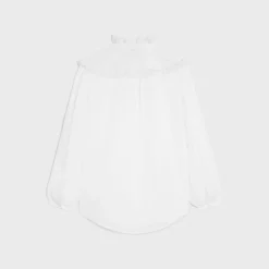 embroidered romy shirt in cotton muslin