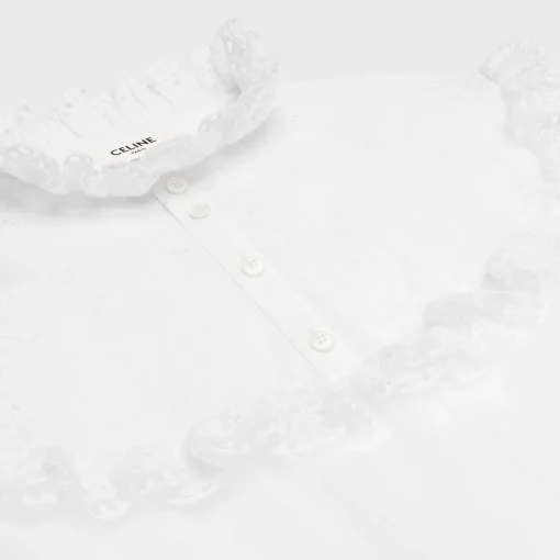 embroidered romy shirt in cotton muslin
