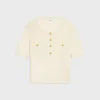 embroidered top in wool