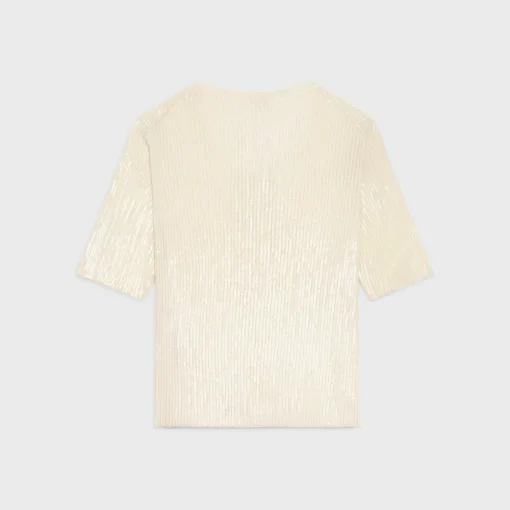 embroidered top in wool