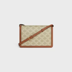 ENVELOPPE BAG in Triomphe Canvas and calfskin