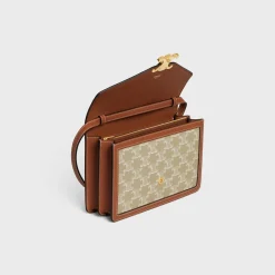 ENVELOPPE BAG in Triomphe Canvas and calfskin