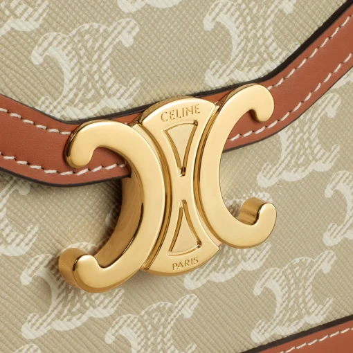ENVELOPPE BAG in Triomphe Canvas and calfskin