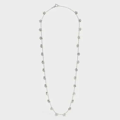 Etoile Celine Multi Stars Necklace in White Gold and Diamonds