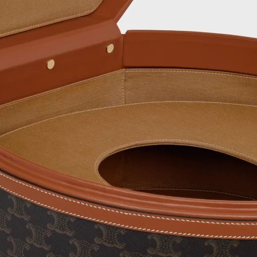 Fedora case in triomphe canvas and calfskin