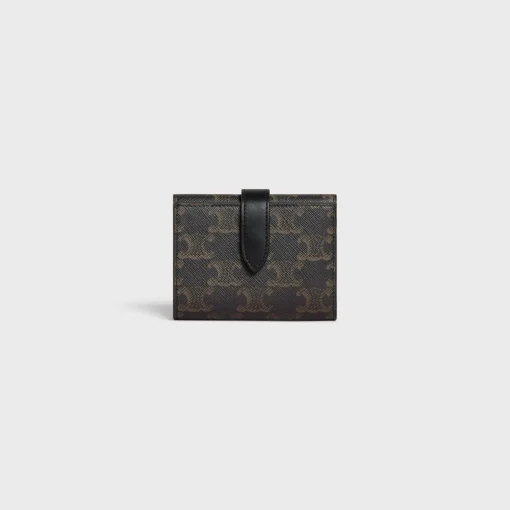 Fine Strap Wallet in Triomphe Canvas and Lambskin