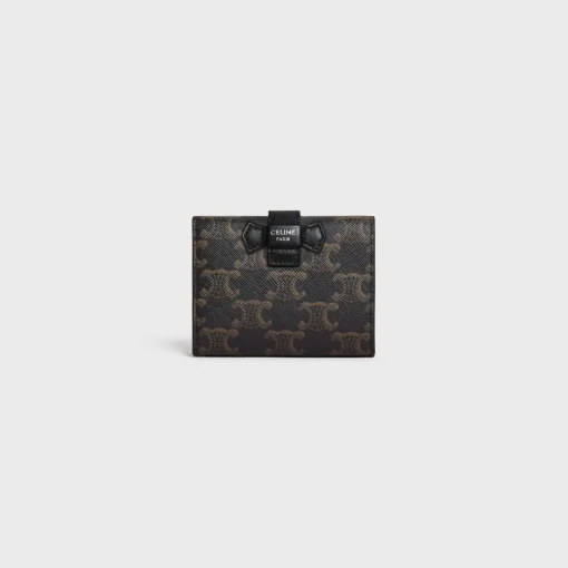 Fine Strap Wallet in Triomphe Canvas and Lambskin