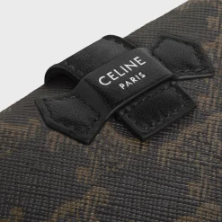 Fine Strap Wallet in Triomphe Canvas and Lambskin