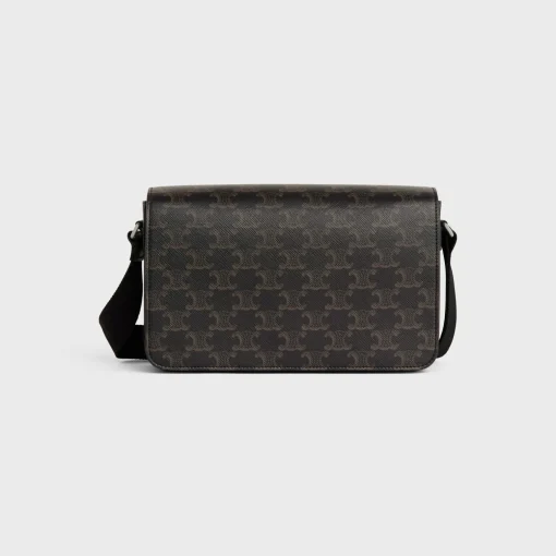 Flap Messenger in TRIOMPHE CANVAS AND CALFSKIN