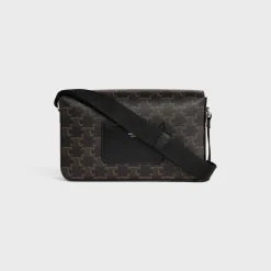 Flap Messenger in TRIOMPHE CANVAS AND CALFSKIN