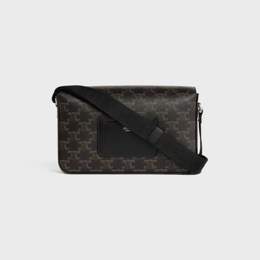Flap Messenger in TRIOMPHE CANVAS AND CALFSKIN