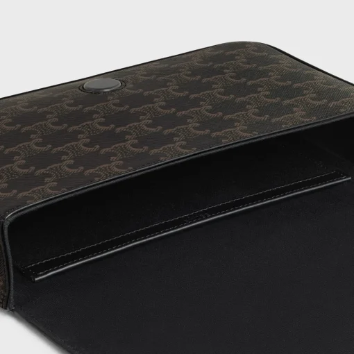 Flap Messenger in TRIOMPHE CANVAS AND CALFSKIN