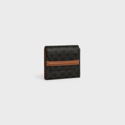 Flap Origami wallet in Triomphe Canvas and Lambskin