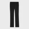 flared pants in striped wool