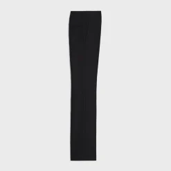 flared pants in striped wool