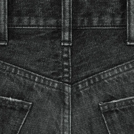flared surf jeans in black ice rinse denim
