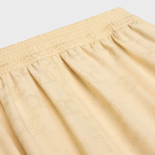 flowing shorts in triomphe silk jacquard