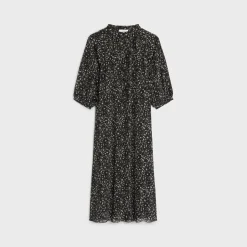 folk dress in viscose georgette