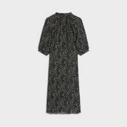 folk dress in viscose georgette