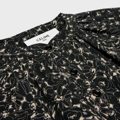 folk dress in viscose georgette