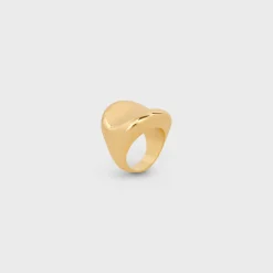 Formes Abstraites Cosmos Ring in Brass with Gold Finish