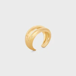 Formes Abstraites Cuff in Brass with Gold Finish
