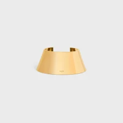 Formes Abstraites Pyramid Cuff in Brass with Gold Finish